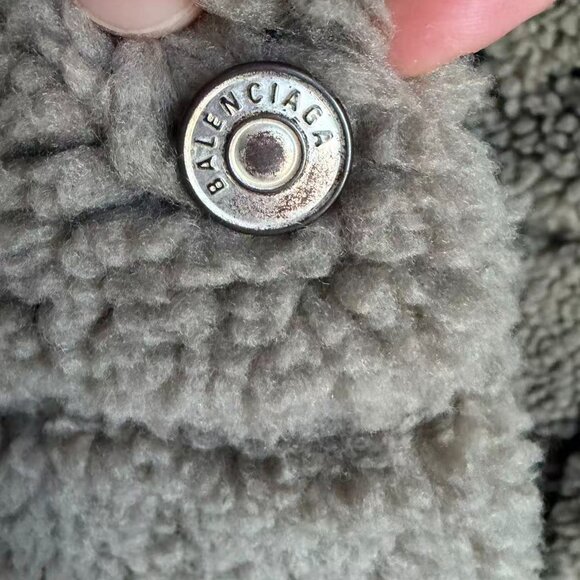 Balenciaga Oversized Fleece Jacket - Brown - Picture 3 of 9